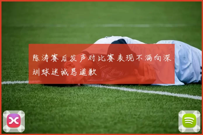 陈涛赛后发声对比赛表现不满向深圳球迷诚恳道歉